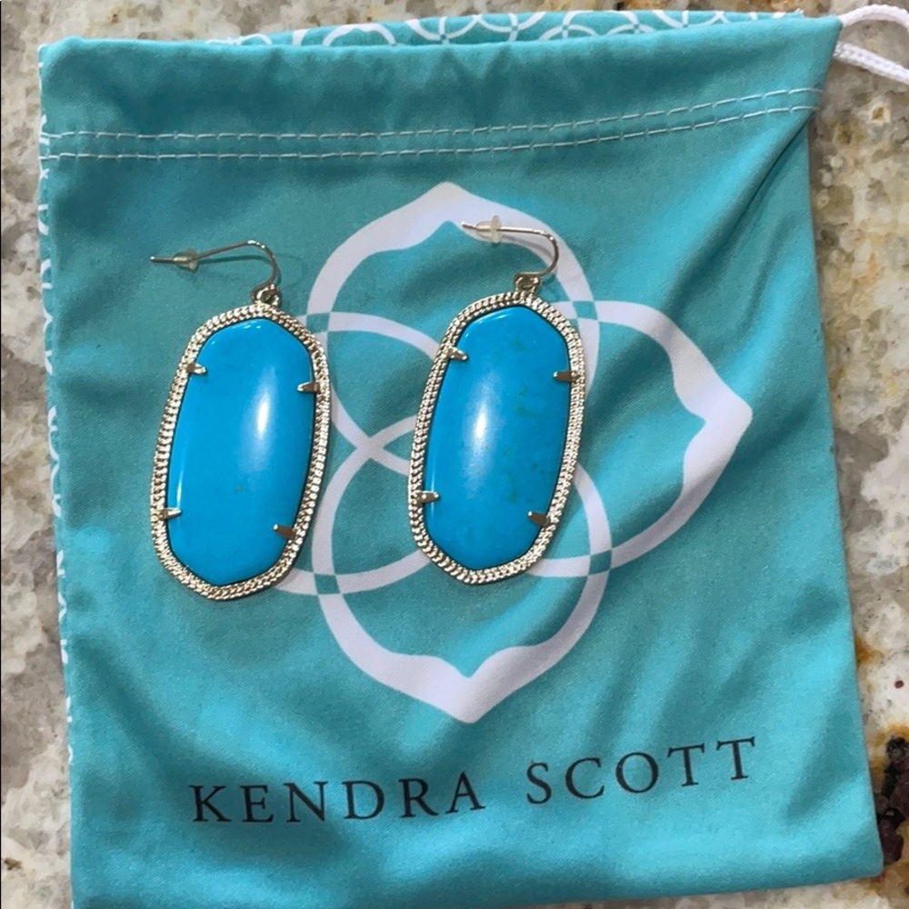 Kendra Scott blue dangle earrings